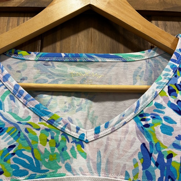 Lilly Pulitzer Set XXS Amara Top Shirt & XS Ocean Trail Shorts Shell of a Party - Picture 8 of 9